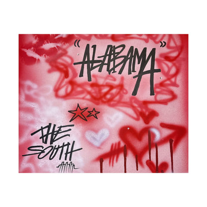 "alabama" airbrush horizontal print