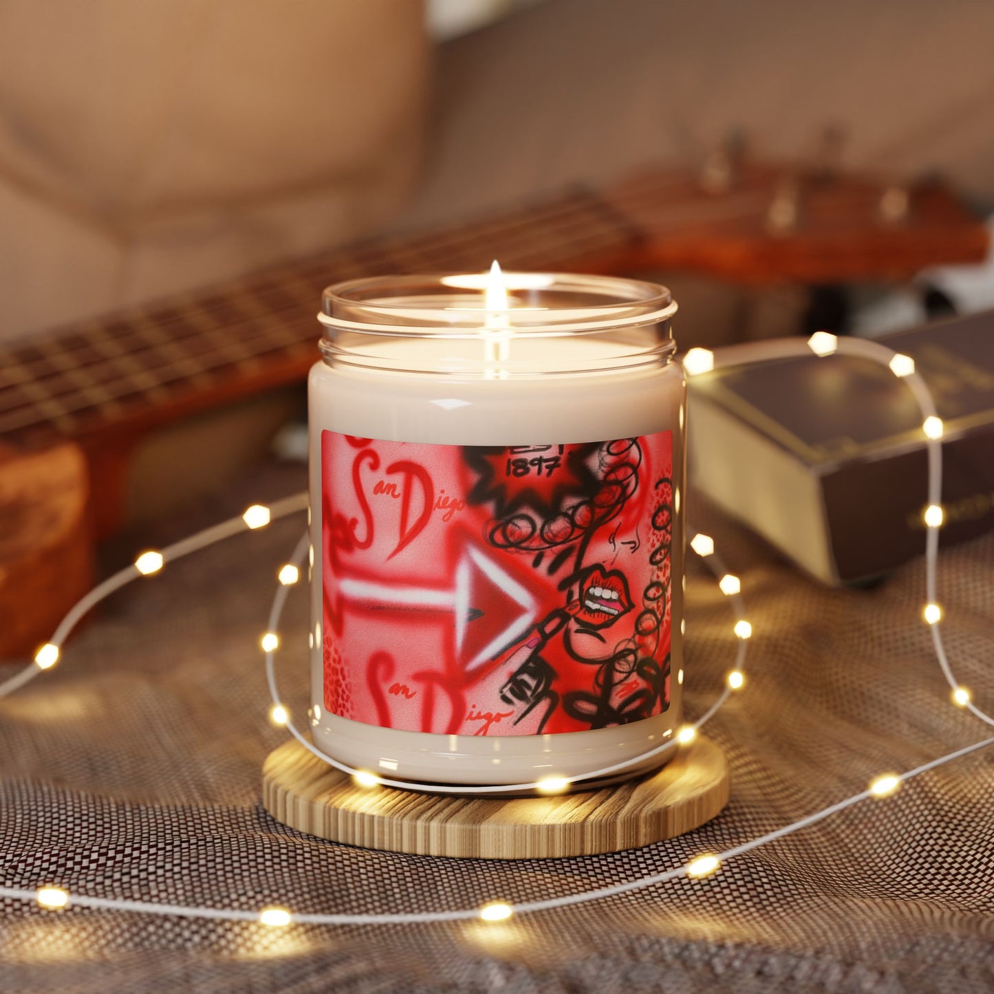 "san diego" airbrush soy candle