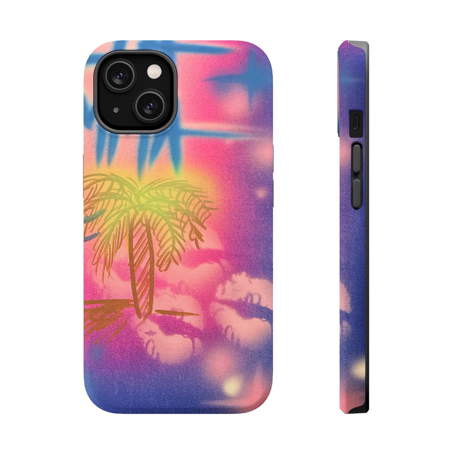 MagSafe "glowy night" airbrush iPhone case