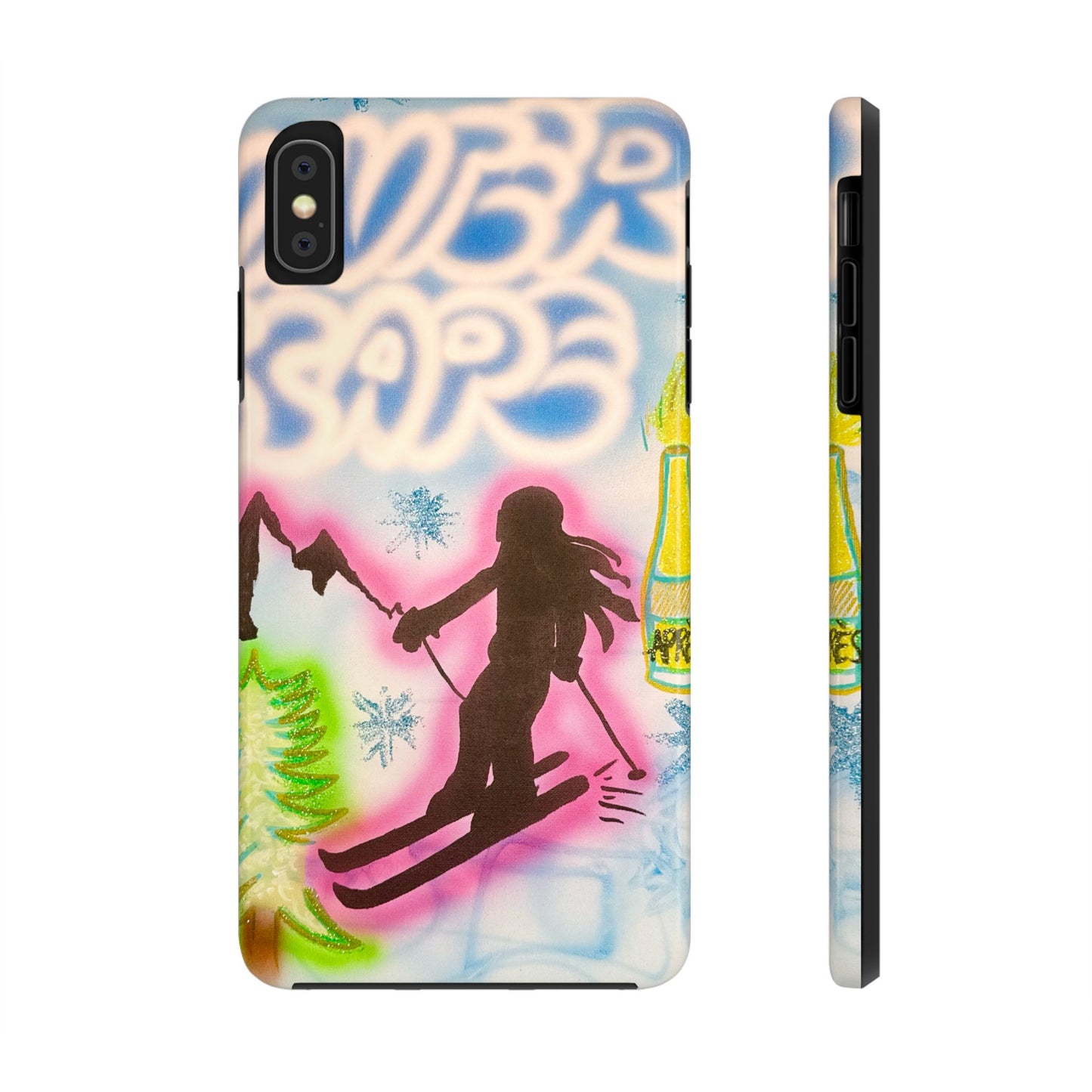 "winter escape" airbrush iPhone case