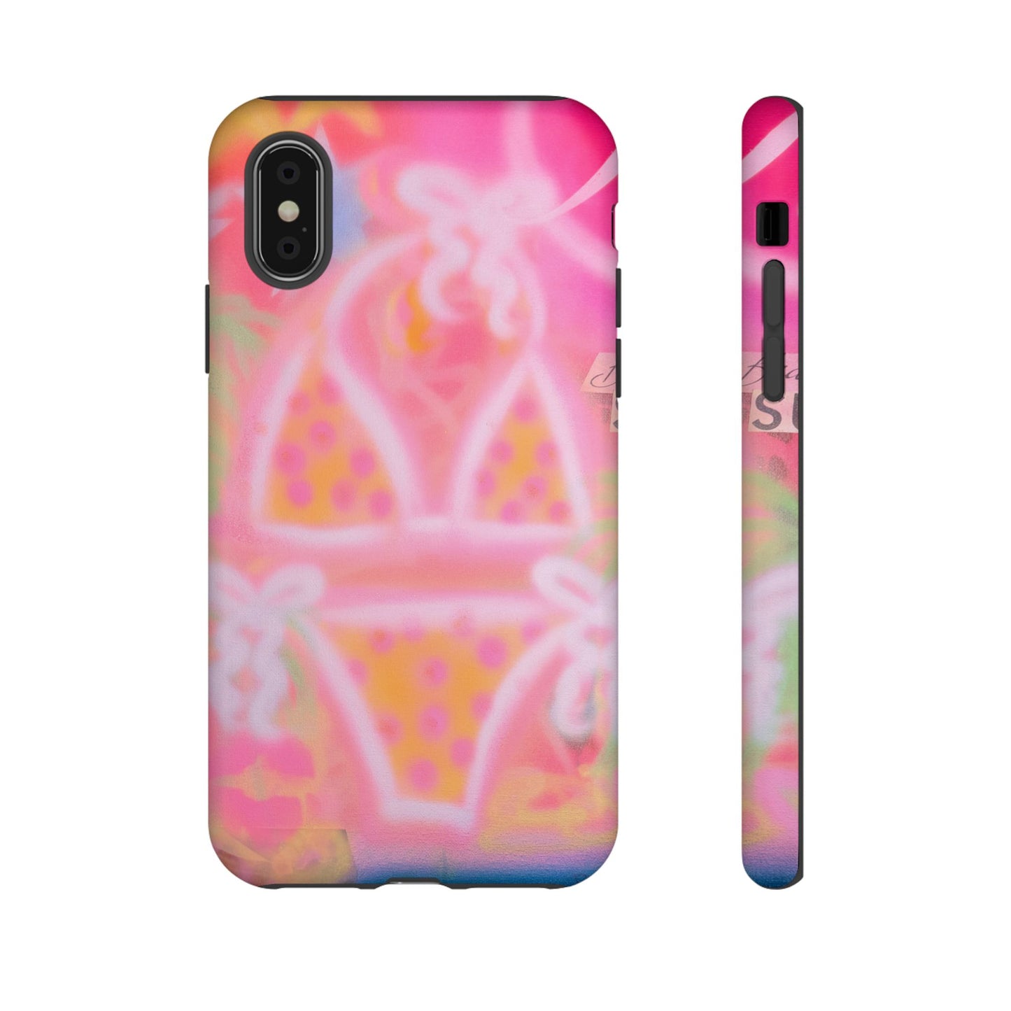 "yellow polka dot bikini" airbrush iPhone case