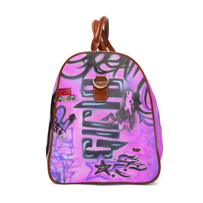 "neon nights" airbrush waterproof travel bag
