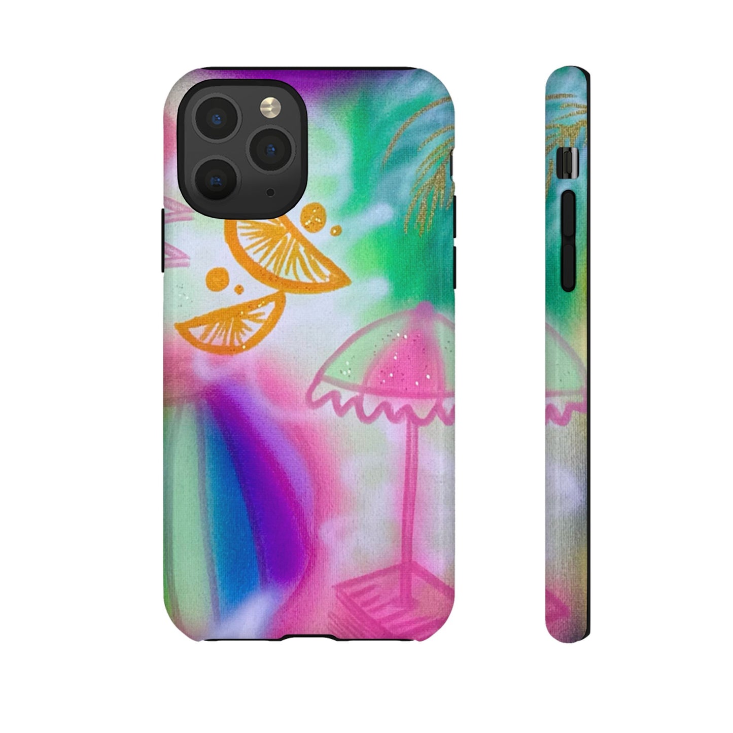 "on the beach" airbrush iPhone case