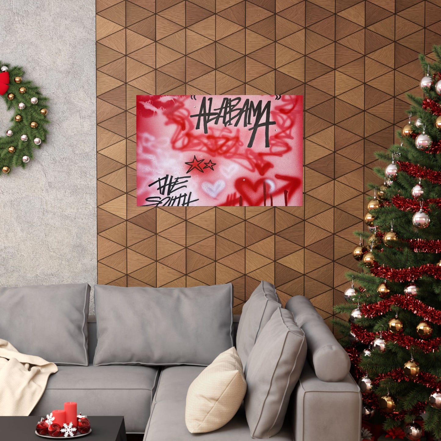"alabama" airbrush horizontal print