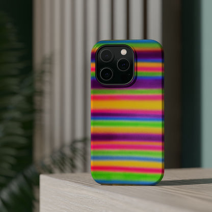 MagSafe "colorful stripes" airbrush iPhone case