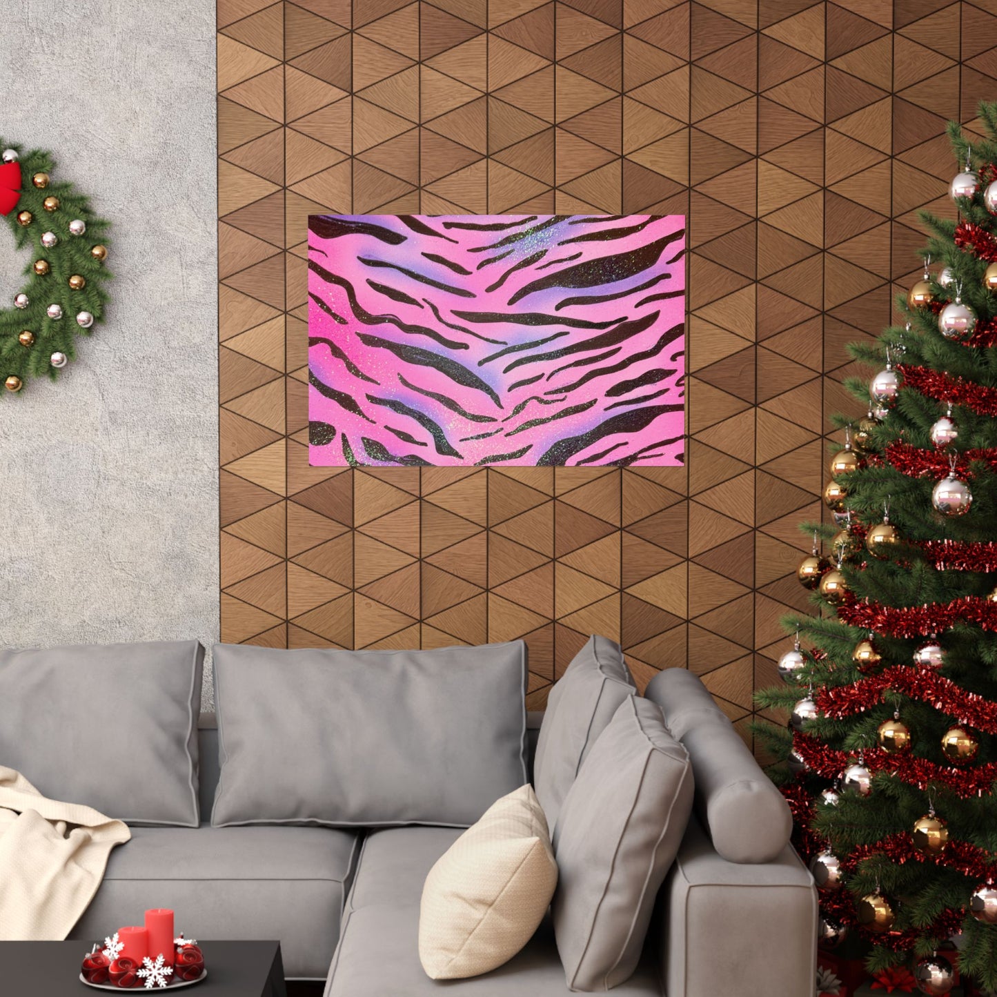 "glitter zebra" airbrush horizontal print