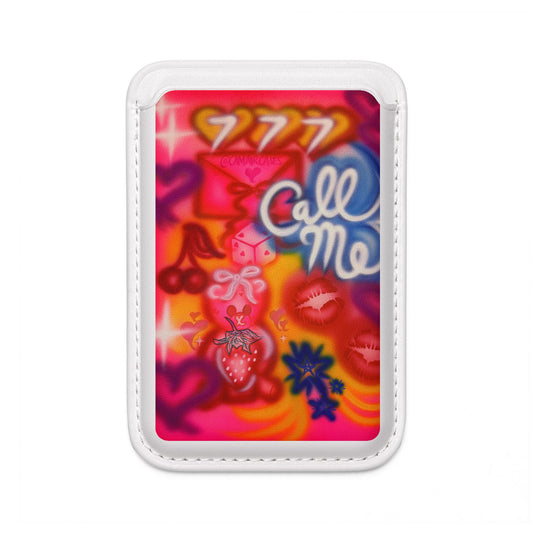 "call me" airbrush vegan wallet (Magsafe® Compatible)