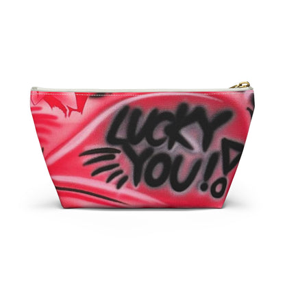 "lucky you pt. 3" airbrush makeup pouch