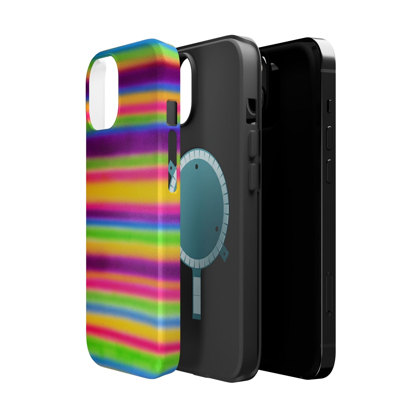 MagSafe "colorful stripes" airbrush iPhone case