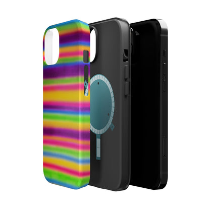 MagSafe "colorful stripes" airbrush iPhone case