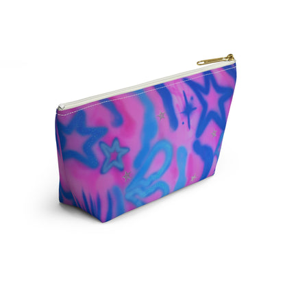 "blue camo" airbrush makeup pouch