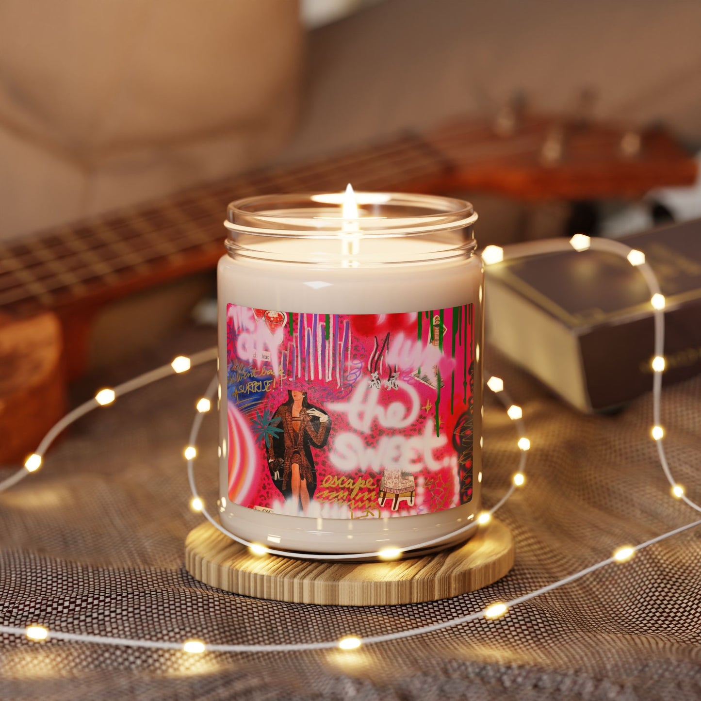 "sweet escape" airbrush soy candle