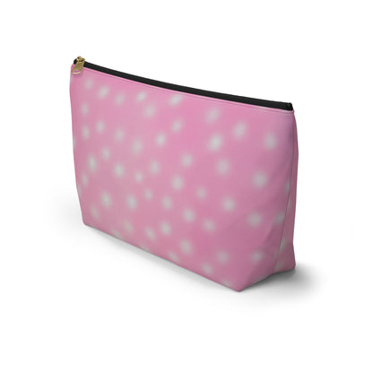 "strawberry swirl polka dot" airbrush makeup pouch