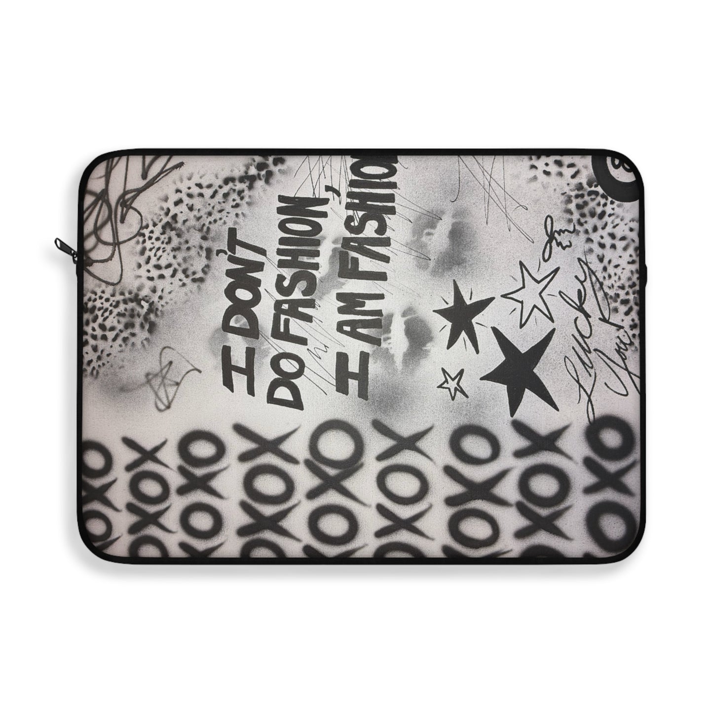 "i am fashion" airbrush laptop sleeve