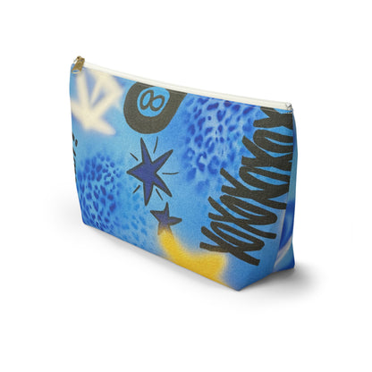 "brilliant blues" airbrush makeup pouch