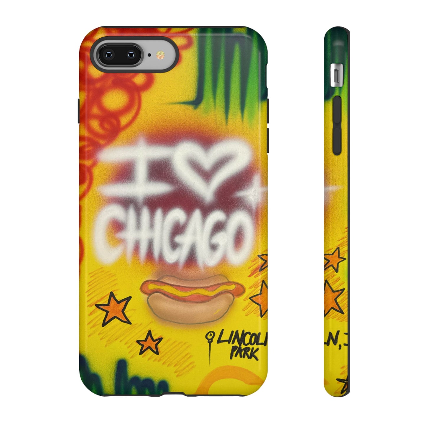 "chicago" airbrush iPhone case