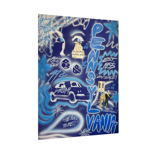 "state college, pa" airbrush rolled print