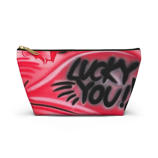 "lucky you pt. 3" airbrush makeup pouch