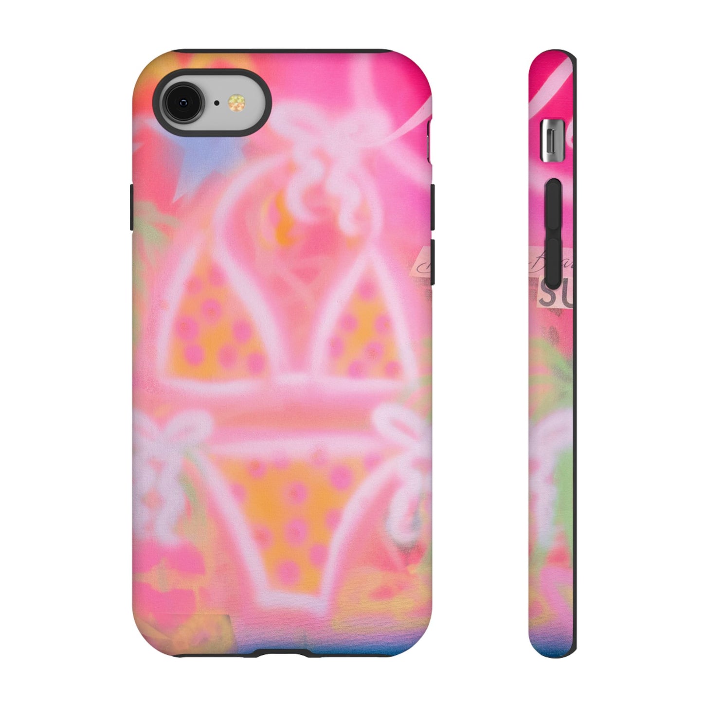 "yellow polka dot bikini" airbrush iPhone case