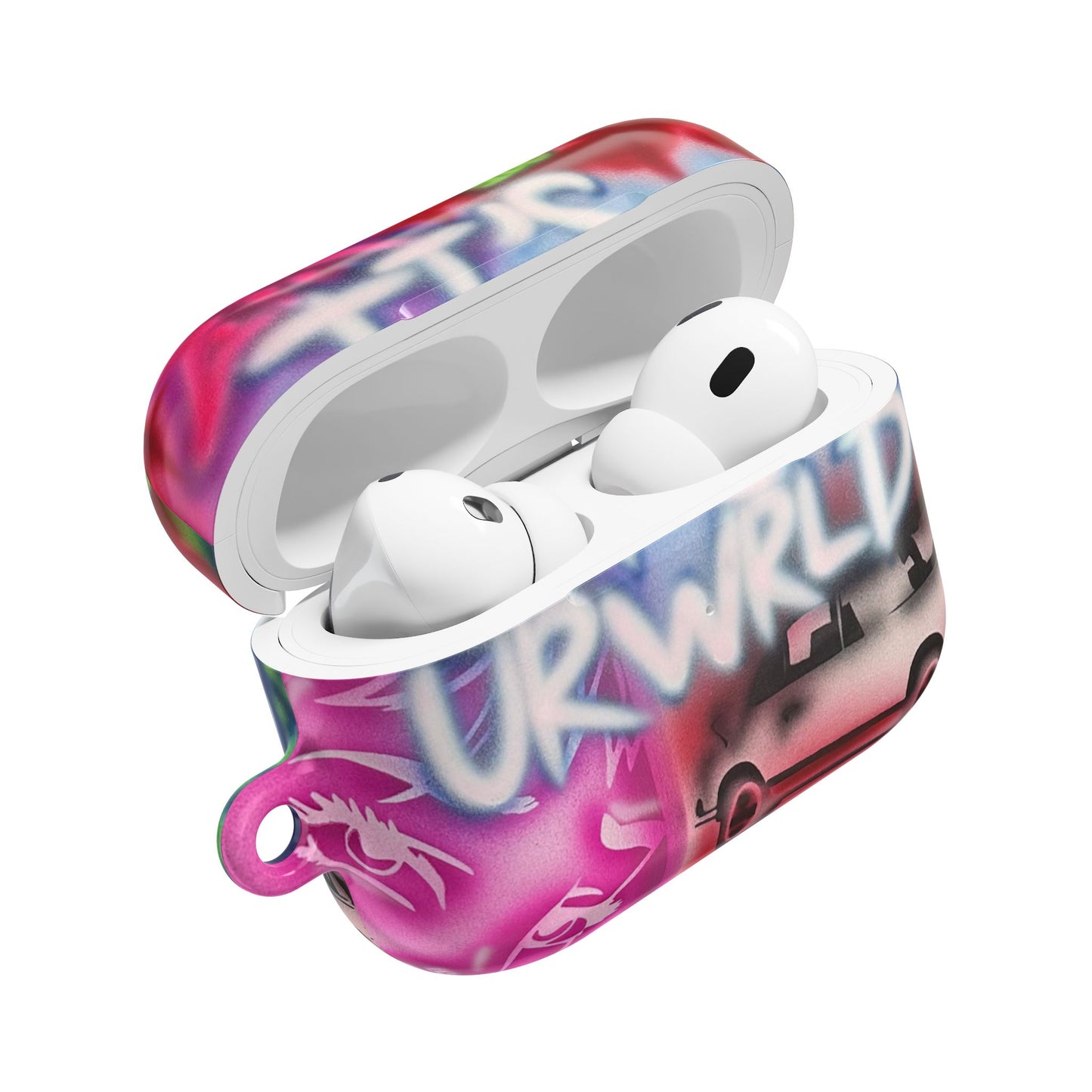 "it's ur WRLD" airbrush airpod cases