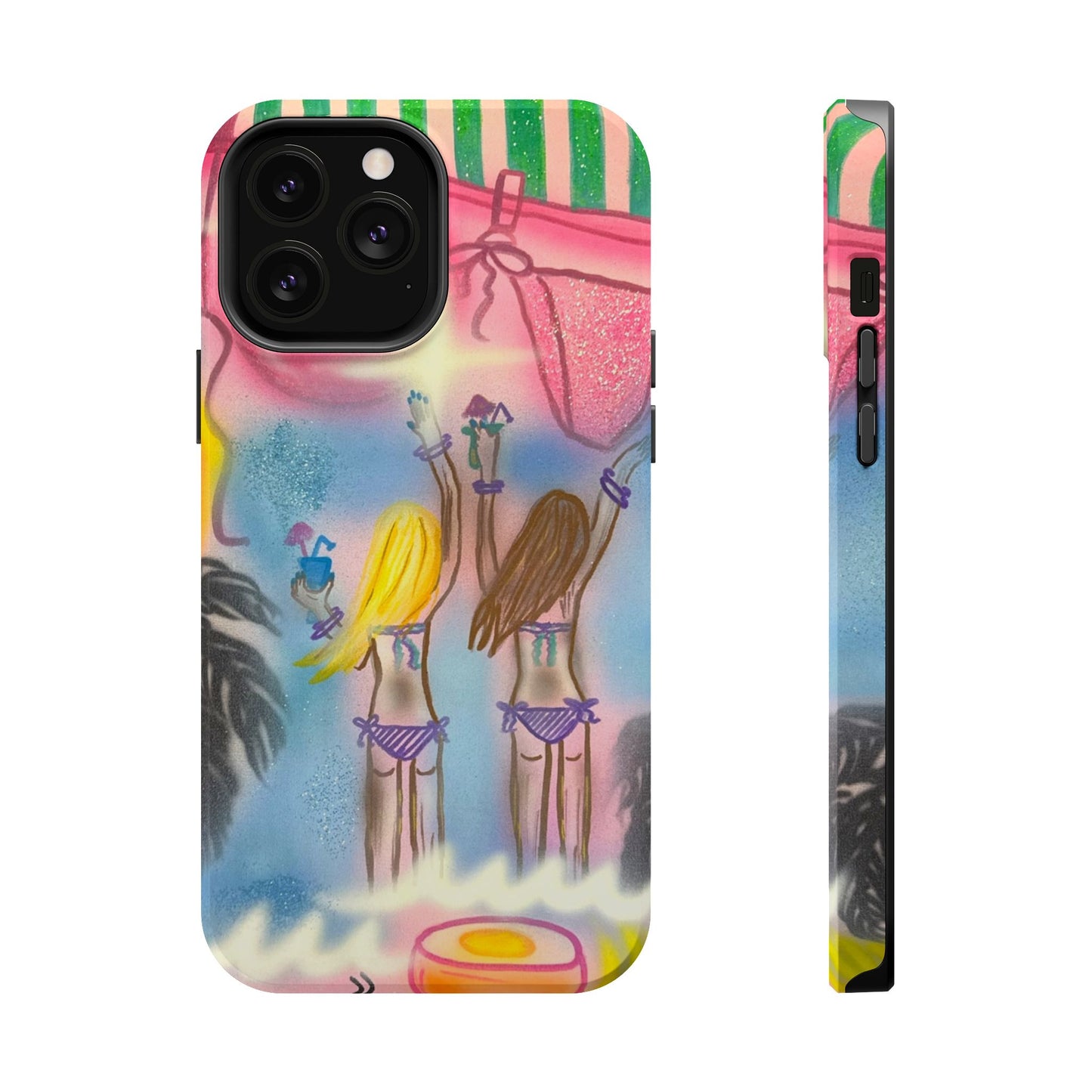 MagSafe "kinis & tinis" airbrush iPhone case