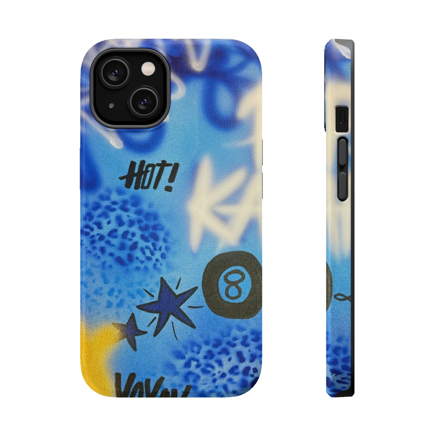 MagSafe "brilliant blues" airbrush iPhone case