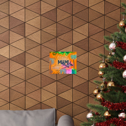 "miami, fl" airbrush horizontal print