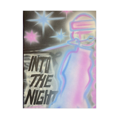 "into the night" pt. 2 airbrush rolled print