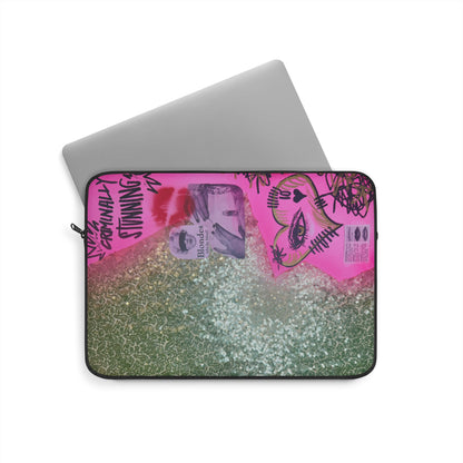 "glitter gloss" airbrush laptop sleeve