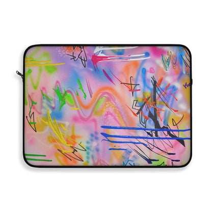 "neon haze" airbrush laptop sleeve