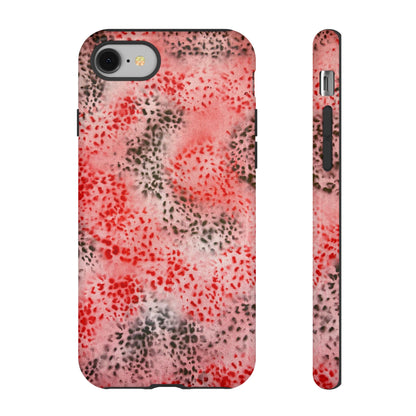 "red cheetah" airbrush iPhone case