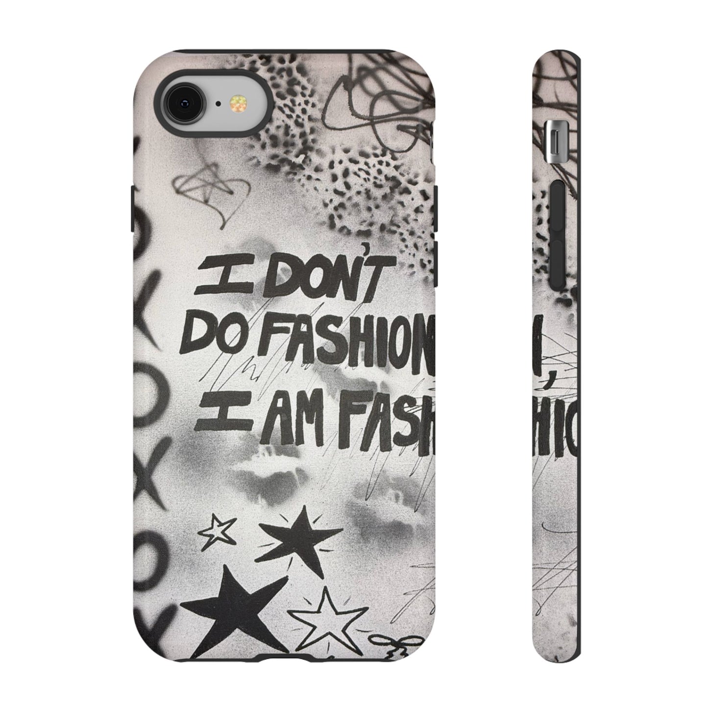 "i am fashion" airbrush iPhone case