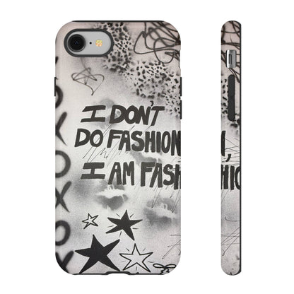 "i am fashion" airbrush iPhone case