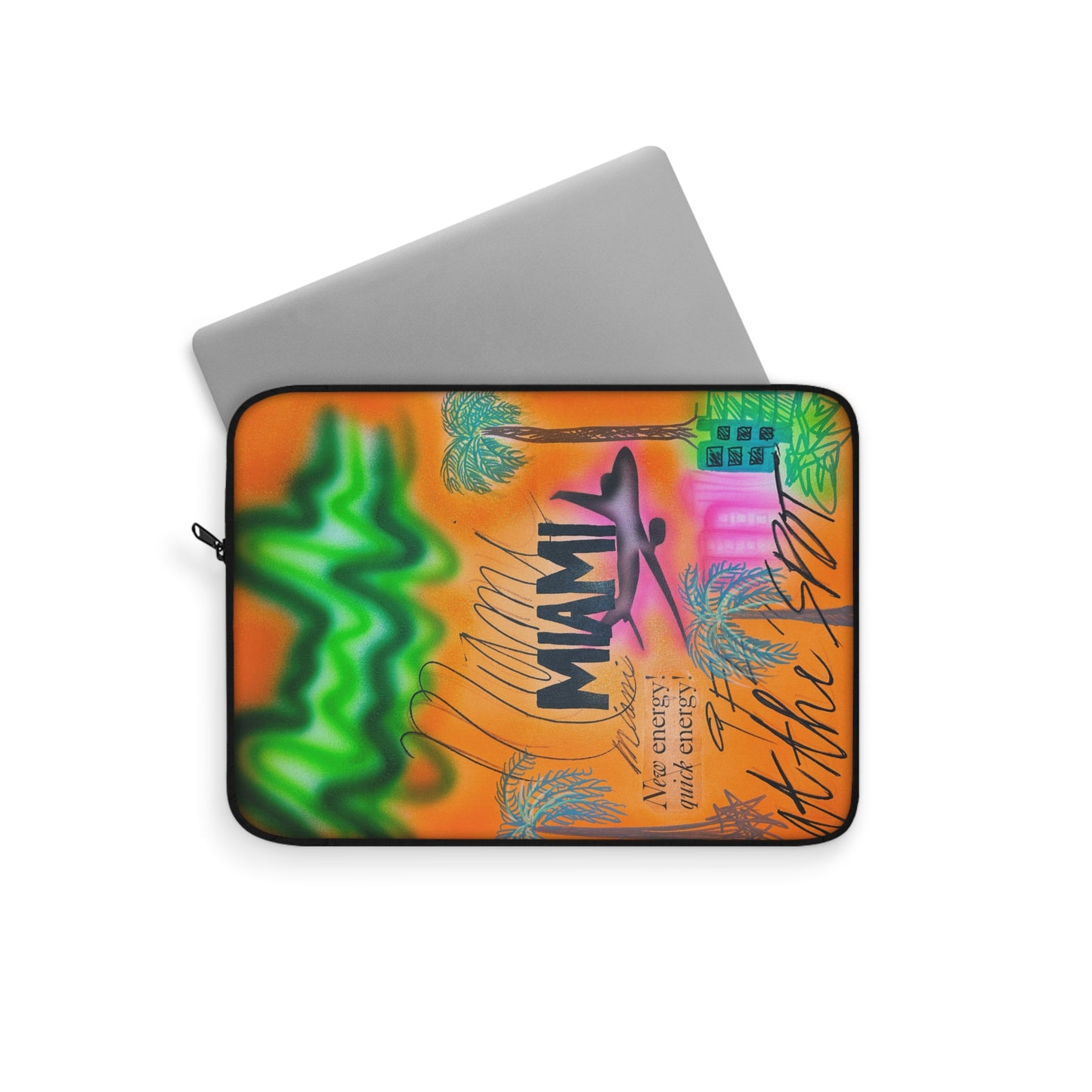 "miami, fl" airbrush laptop sleeve