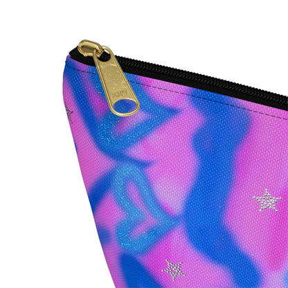 "blue camo" airbrush makeup pouch
