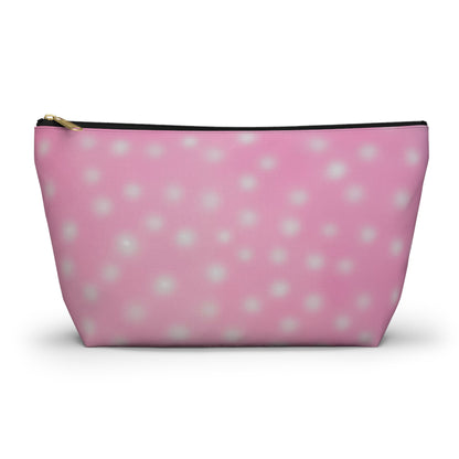 "strawberry swirl polka dot" airbrush makeup pouch