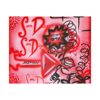 "san diego" airbrush horizontal print