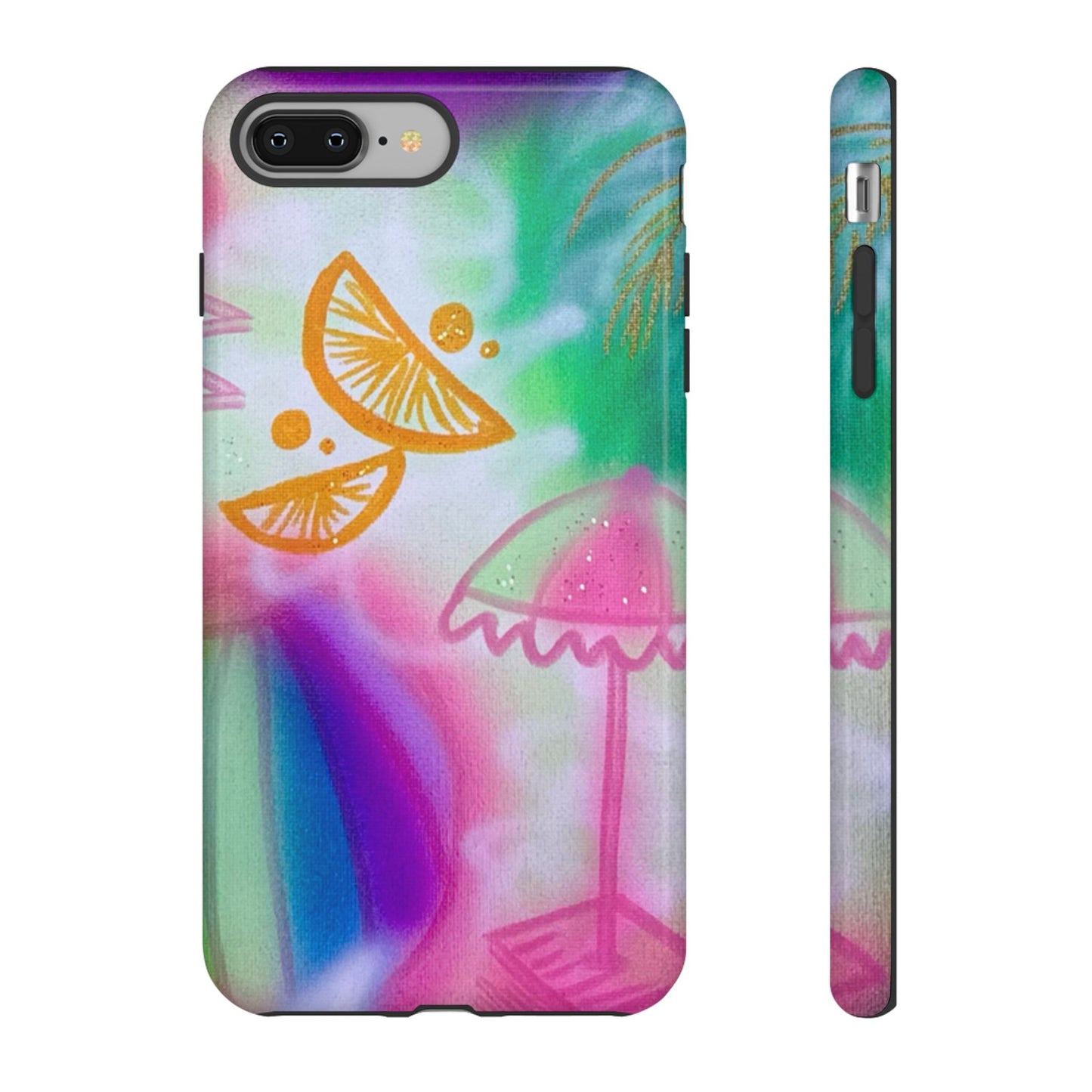 "on the beach" airbrush iPhone case
