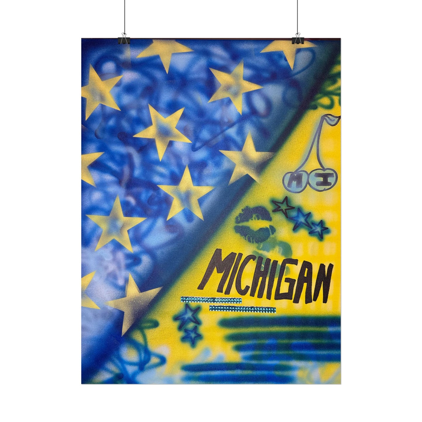 "ann arbor, michigan" airbrush rolled print