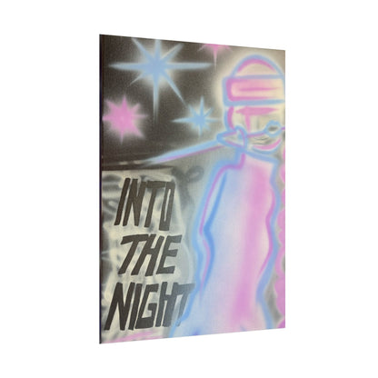 "into the night" pt. 2 airbrush rolled print