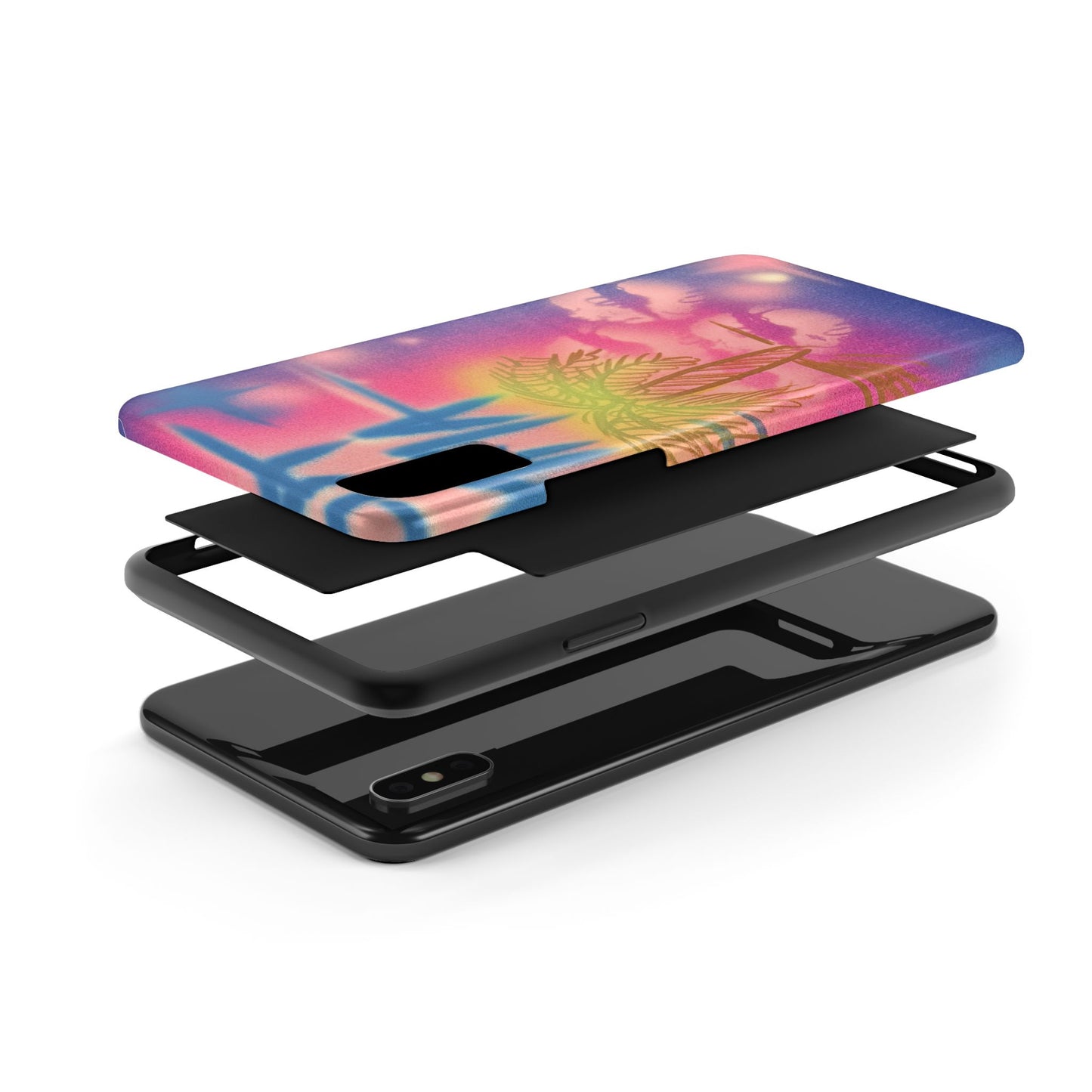 "glowy night" airbrush iPhone case