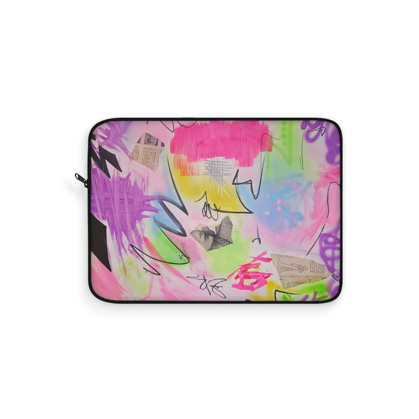 "pastel static" airbrush laptop sleeve