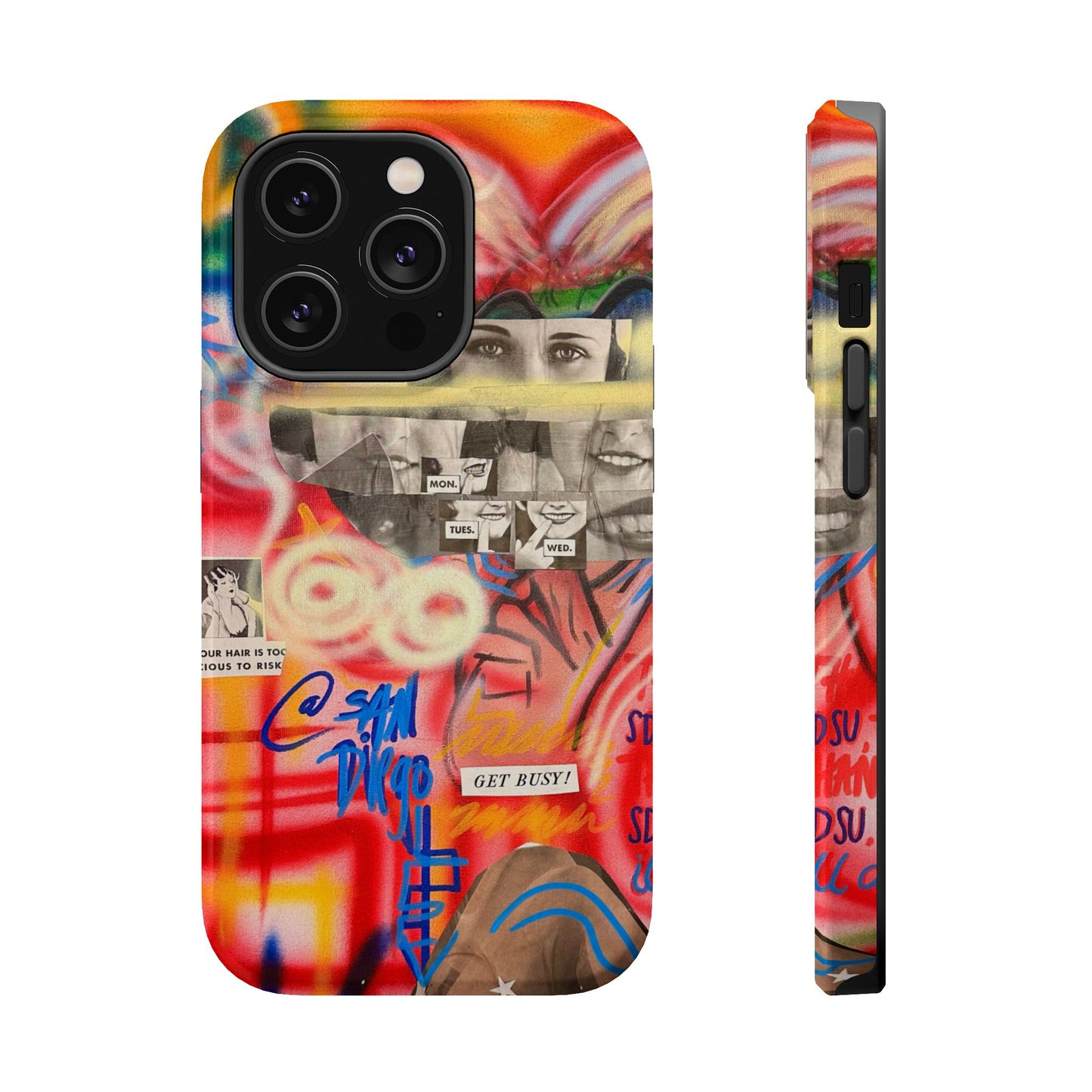 MagSafe limited edition "get busy" airbrush iPhone case