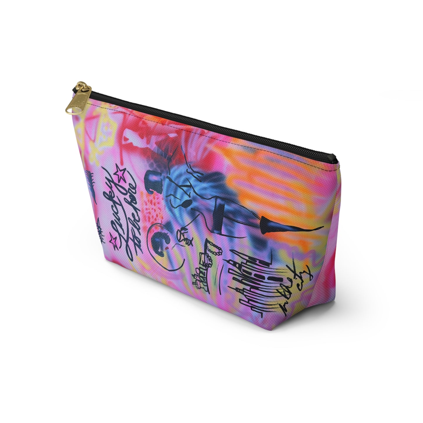 "spring in the city" airbrush makeup pouch