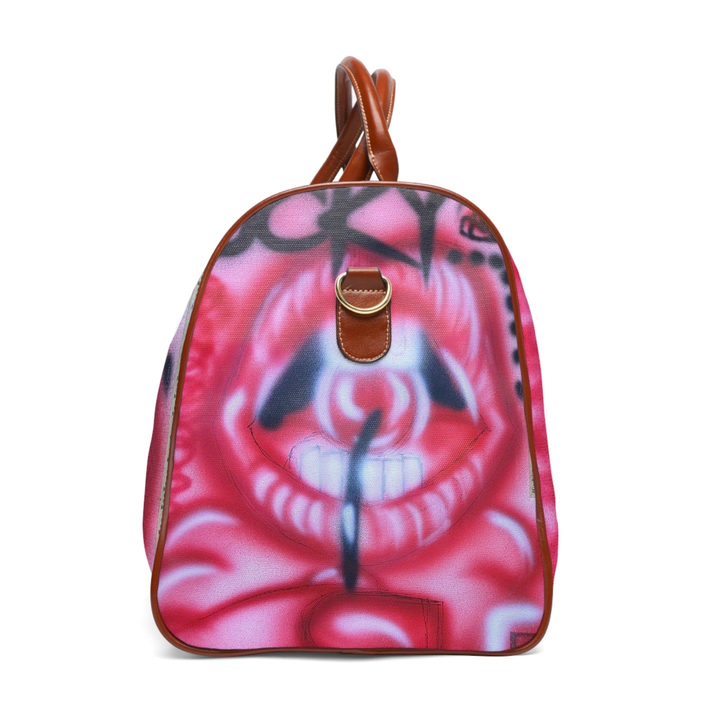 "be happy go lucky" airbrush waterproof travel bag