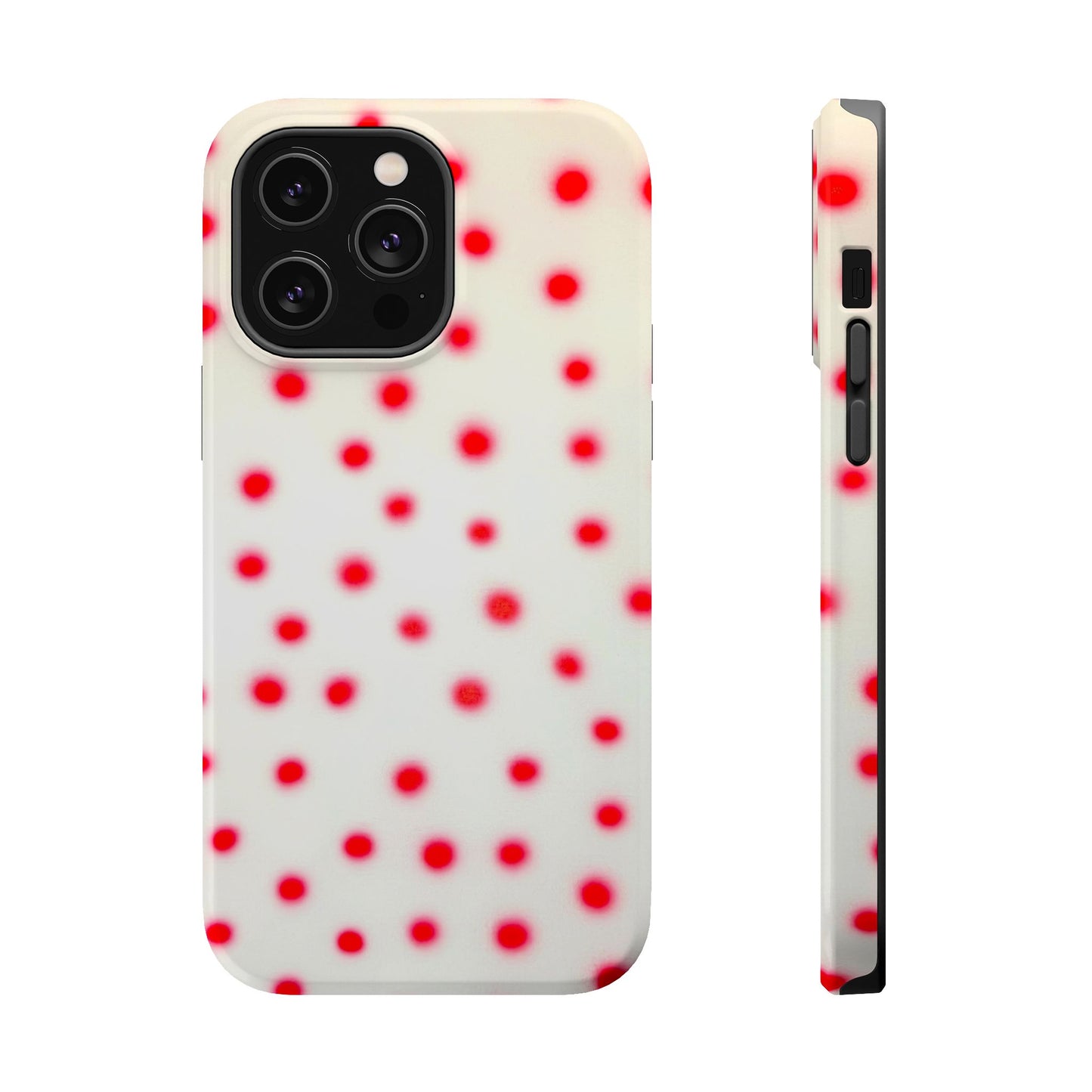 MagSafe "vanilla cherry polka dot" airbrush iPhone case