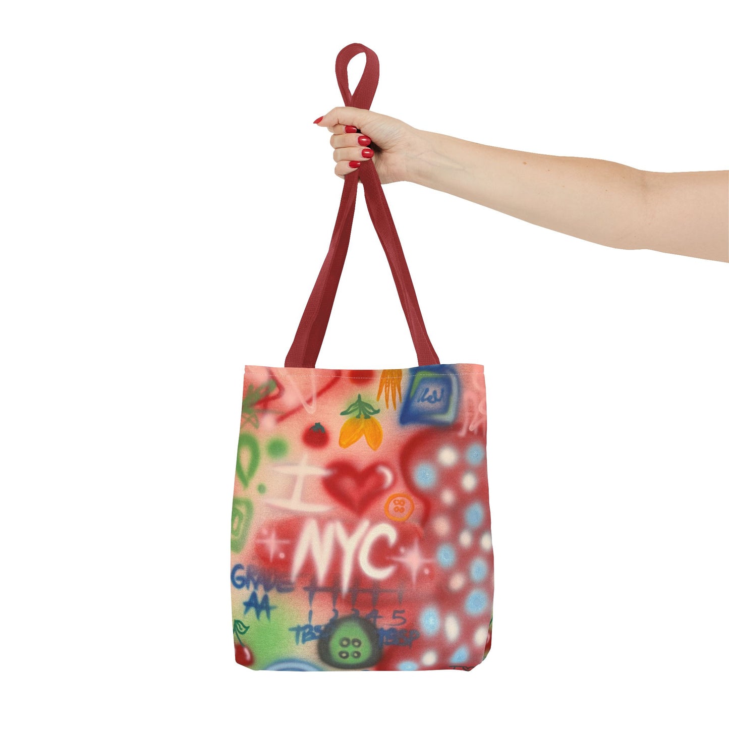 "i <3 NYC" airbrush tote bag