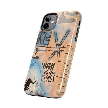 "high in the clouds" airbrush iPhone case
