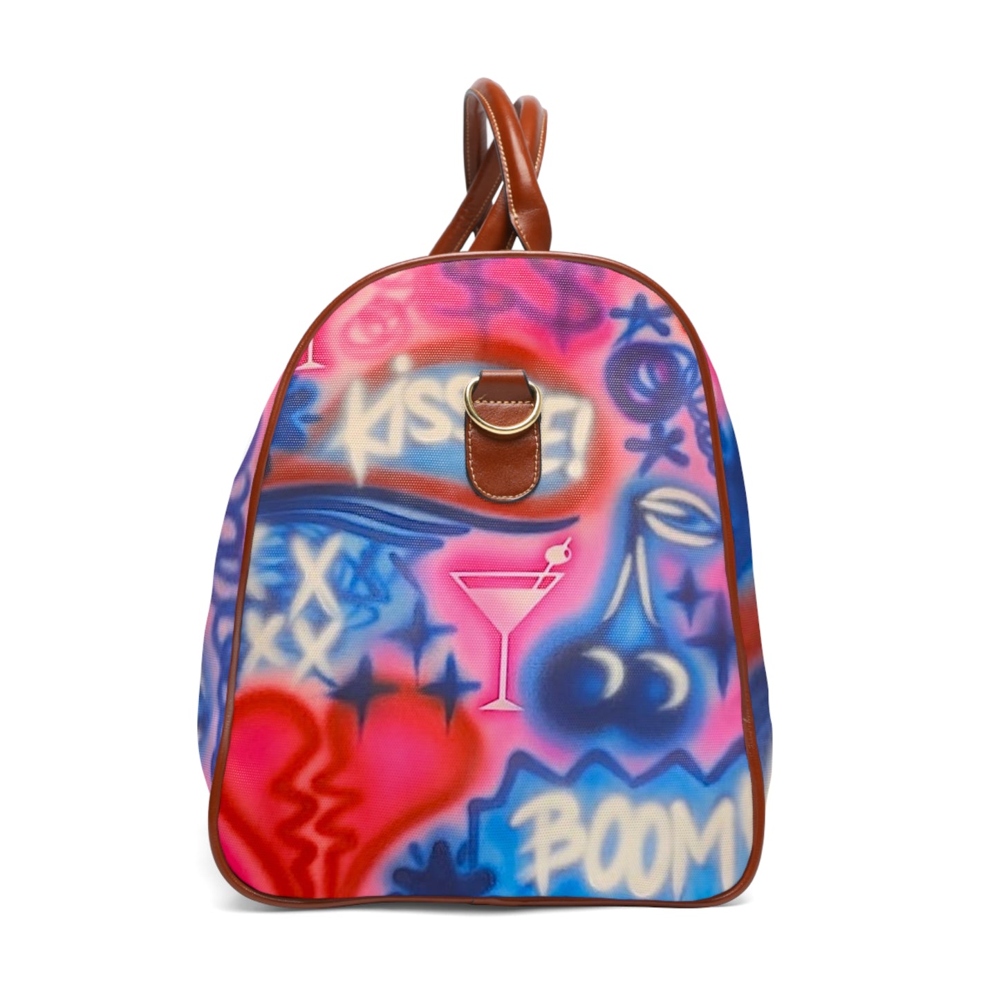 "kiss me pt. 2" airbrush waterproof travel bag