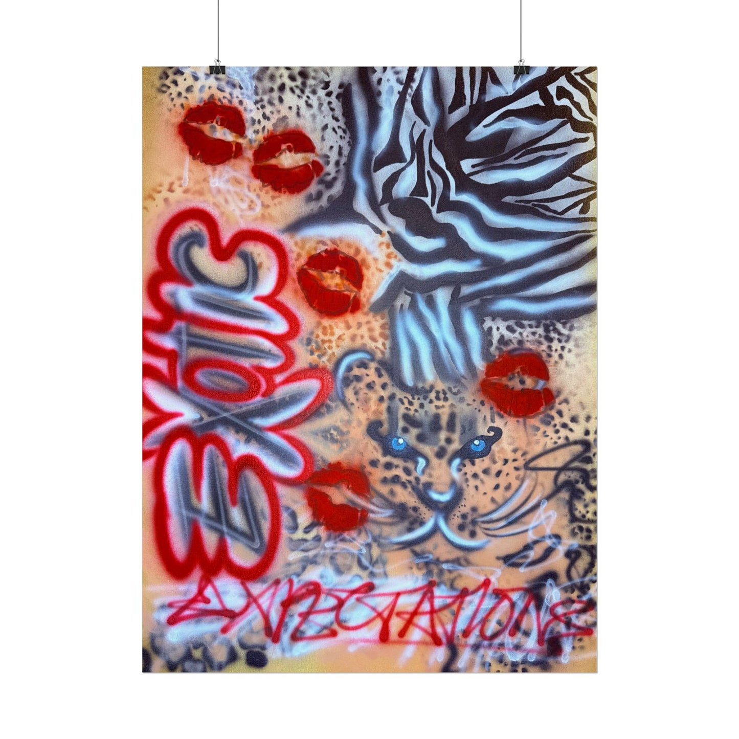 "exotic expectations" airbrush rolled print